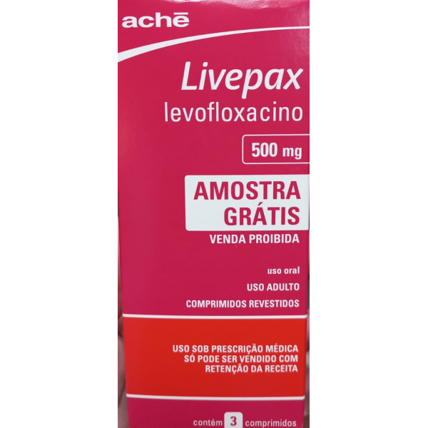 Livepax - Levofloxacino 500mg - 3 Cápsulas